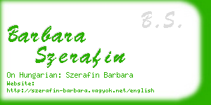 barbara szerafin business card